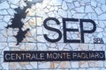 Sep Monte Pagliaro power plant signage
